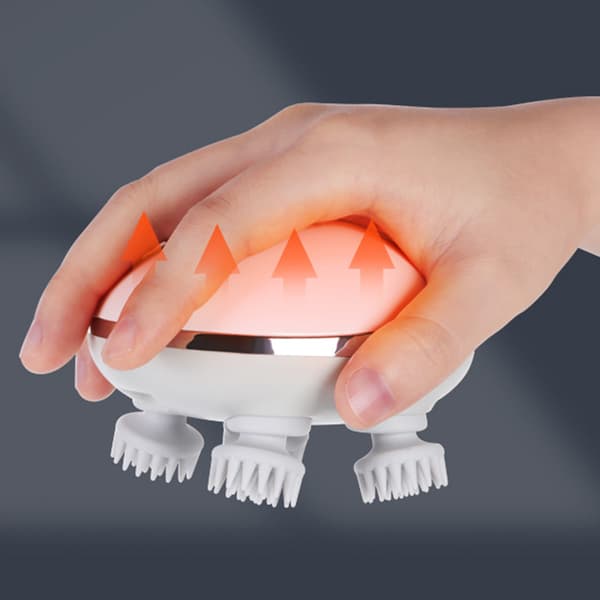 Hot Compress Red Light Head Massager Hållbar Lindra trötthetsmassageverktyg för hemresor English