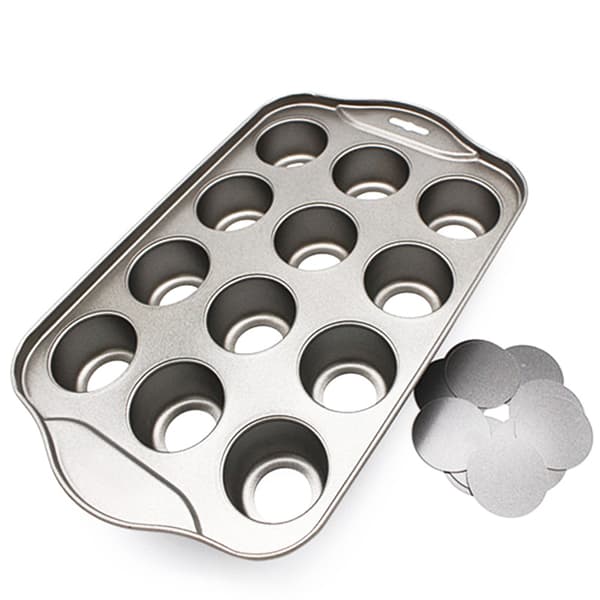 12 Mini tårtbricka Cheesecake Cup Non Stick Muffin Cupcake Bakform