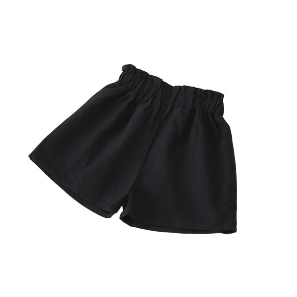 Tjejer Härliga shorts med elastisk midja Byxor Causal Bekväma korta byxor för inomhus utomhus black 100cm