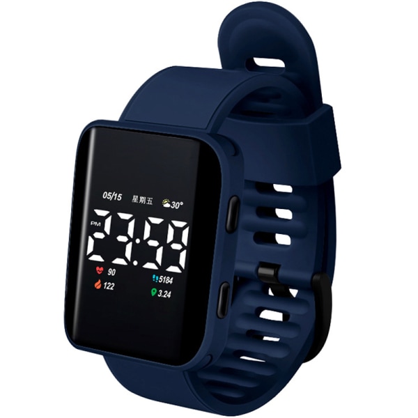 Watch Mode Fyrkantig Elektronisk Watch Casual Watch Dark Blue