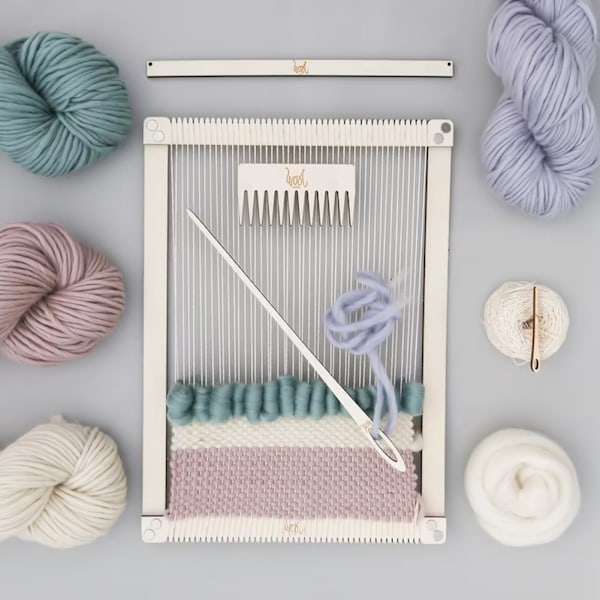 Stor vävram DIY trävävstolar Set Multi Craft vävvävstolar för barn/vuxna/nybörjare Loom Kit