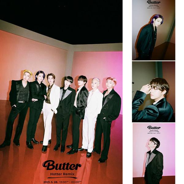 BTS Affisch "Smör" Album Väggdekor Dekorativ Tavla Samling Målning För Hem Vägg Glasdekor Collective