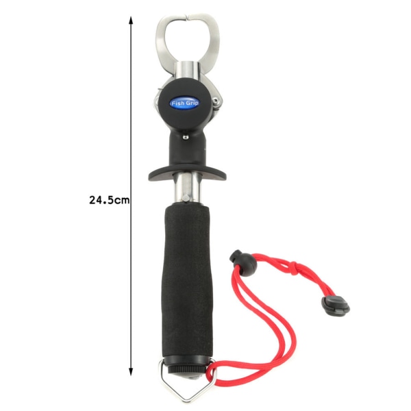Fish Clamp Control Rostfritt stål Fishing Lip Grip Hållare Grabber Tång Med Vikt Skala Verktyg Long Handle
