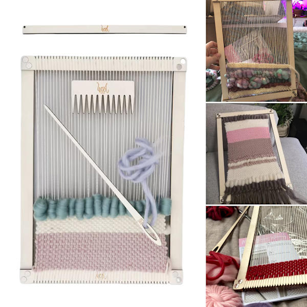 Stor vävram DIY trävävstolar Set Multi Craft vävvävstolar för barn/vuxna/nybörjare Loom Kit