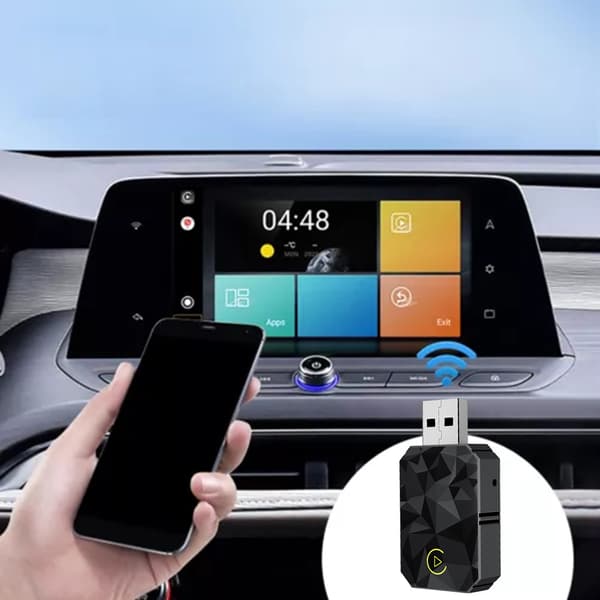 Langaton Carplays-sovitin Android Auto 2 in 1 Älykäs USB-dongle Mini Kompakti Carplays-muunnin Diamond Pattern