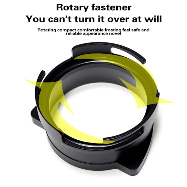Espresso Doseringstratt Aluminiumlegering Kaffe Doseringsring 54mm Roterbar Kaffemaskin Tratt Tillbehör Black