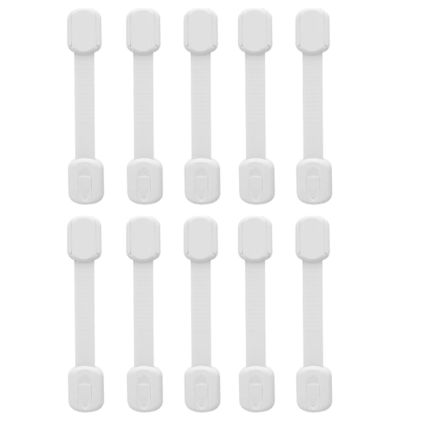 Kylskåp Lådor Barnsäkra lås Kraftiga baby för lådskåp i vardagsrummet White 10pcs