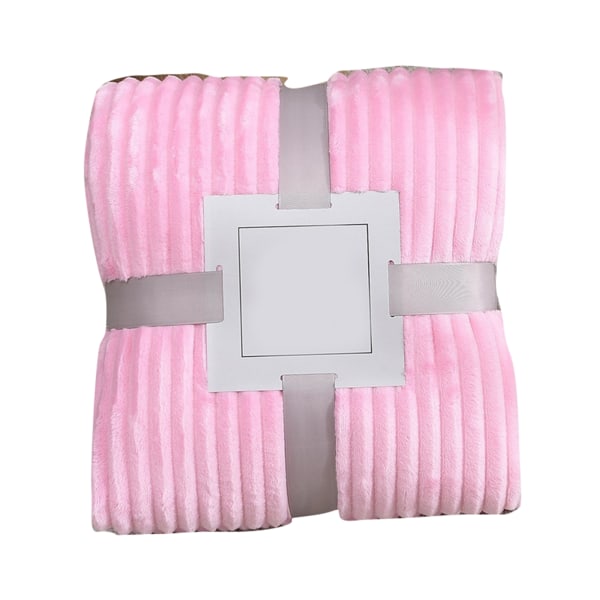 Stor flanell fleece filt 100x150cm Polyester Mjuk Mysig Lätt Lyx Sängfilt För Kvinnor Män Och Barn Pink