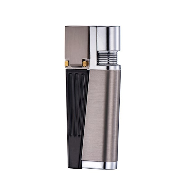 2023 Nytt Oblique Fire Open Fire Lighter Uppblåsbar Pipe Lighter Läder Presentförpackning (Beställningsnotering Deflation) 3