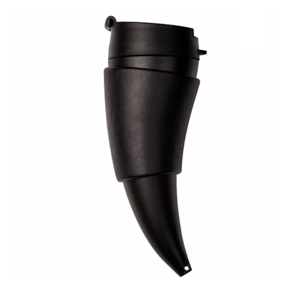 Getmugg Hornformad kaffeflaska med axelrem Creative Portable Dricksvattenkopp Present 230ml Black