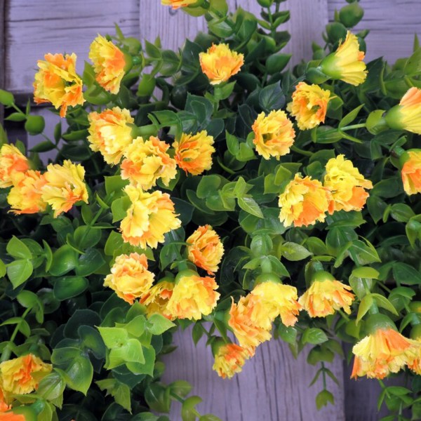 Vårkrans Dörrdekor Färgglada Simulering Blommor Säsongsbetonade Garland Ornament Yellow 40*40cm