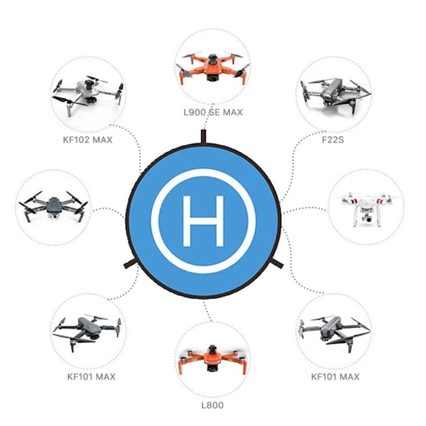 55cm Dubbelsidig Landningsplatta för Drönare Vattentät Bärbar Landningsplatta för Mini Flygmaskiner 55cm