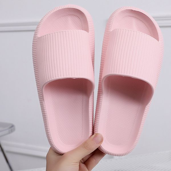 Lätta tofflor Comfort Casual tofflor med öppen tå plattform strandsandaler Pink 36-37