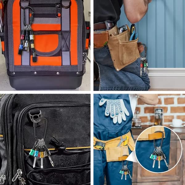 6 st Nyckelring Connectors Stabil fixering Snabbkoppling Nyckelring Connect Tool För Shopping Silver