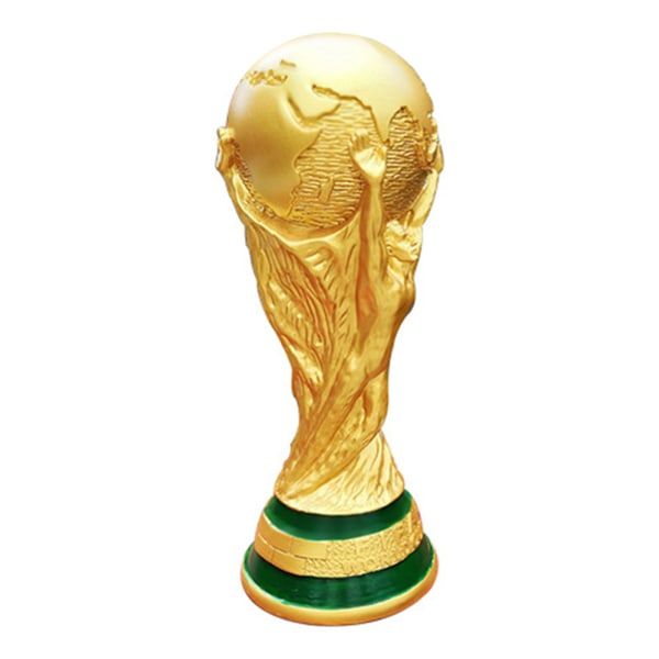 2022 Qatar World-Cup Fotboll Trophy Modell Fotbollsmatch Souvenir Heminredning Boutique 27 Cm Solid