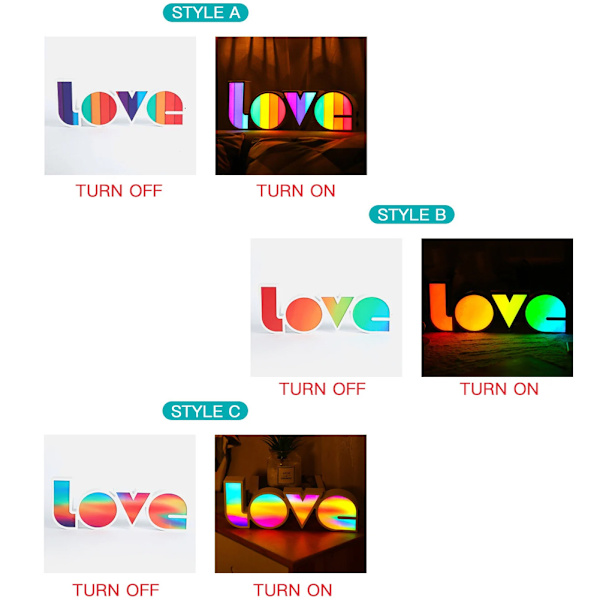 LOVE Light Box, Light Up Marquee Sign C