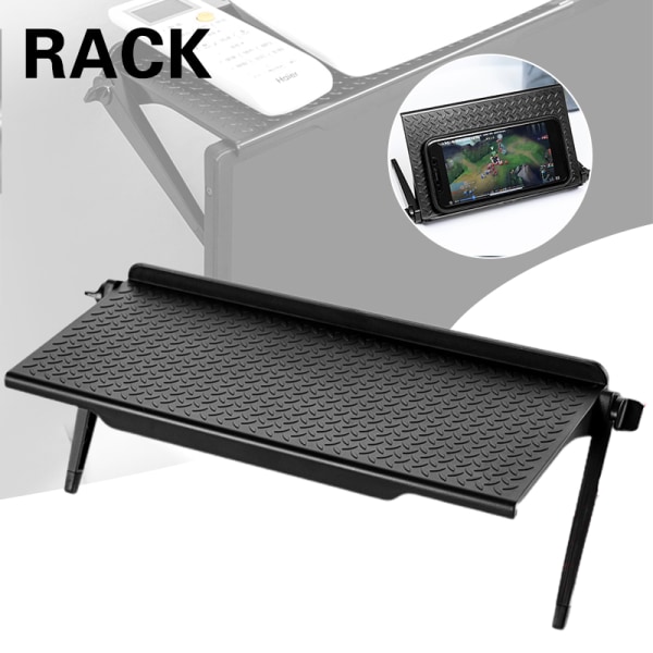 TV Top Rack Monitor Top Stand Justerbar TV Dator Monitor Förvaringshylla Black Large