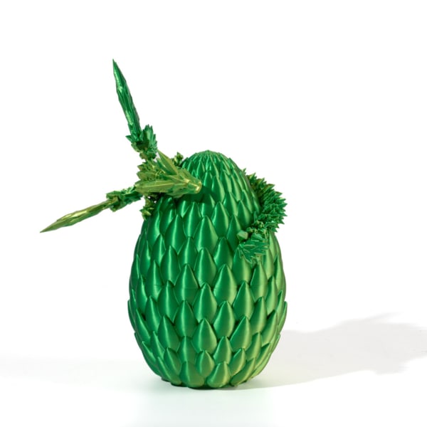 3D- printed flygande drakar ägg set prydnad charmig mode dekorativ modell för pojke flicka kvinnor män Green2