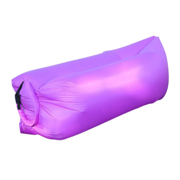 Utomhus uppblåsbar soffa väska bekväm stödjande uppblåst soffa för strandresor Purple