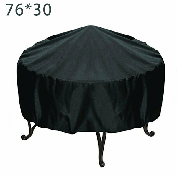 Fire Pit Cover Rund Brazier Spis Cover Vattentätt vindtätt solskydd för utomhusbruk 76*30cm