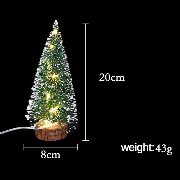 Julgran snöflingor konstgjorda cedrar Miniatyr hemmakontor dekoration prydnader
