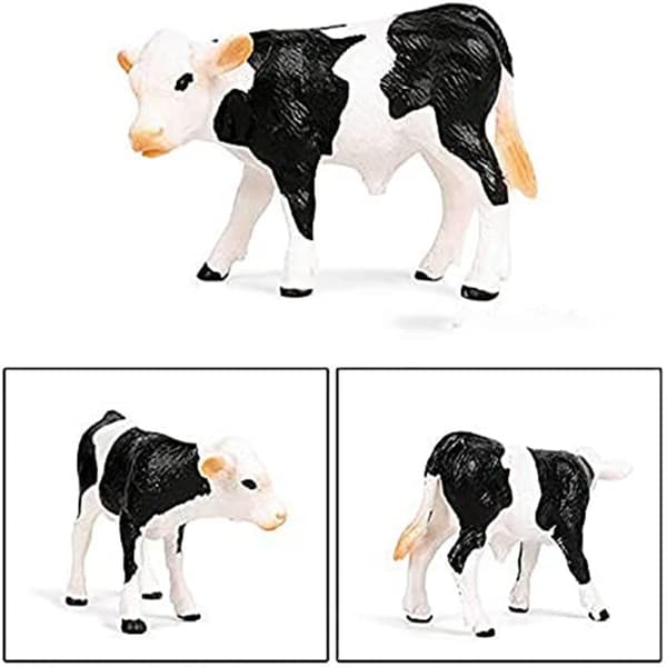 Simulerad ko staty målade harts djur figurer modeller heminredning 2