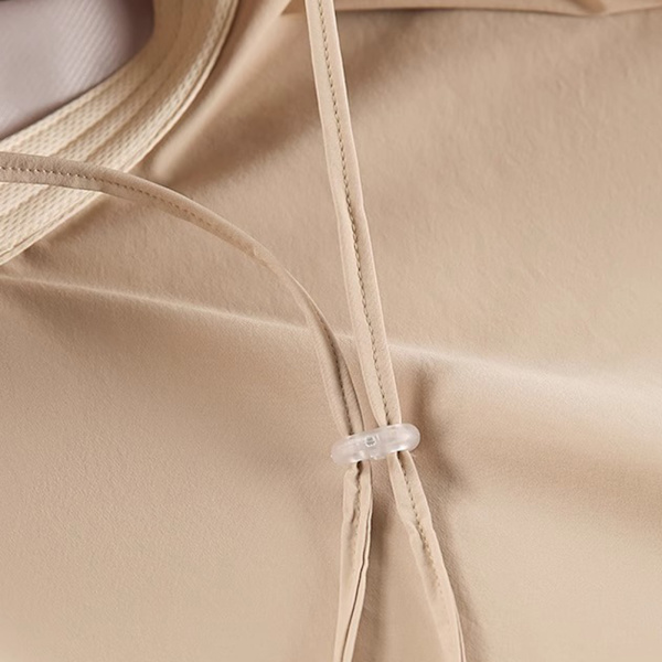 Sommer Bredskygget Solhat til Kvinder Udendørs Stor UV Beskyttelse Shawl Hat med Ansigt Hals Dæk Flap Strandhat Beige