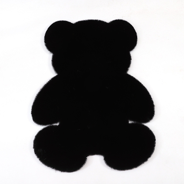 Soft Area Matta Fluffig Söt Matta Special Björnform Shaggy Matta För Sovrum Vardagsrum Heminredning Black 60*80cm