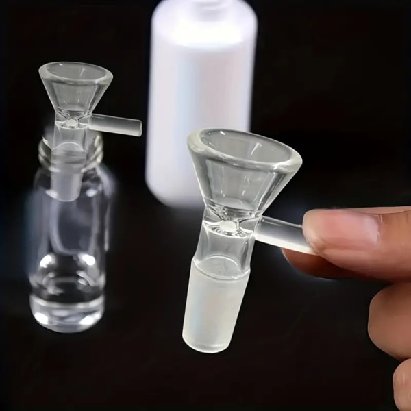 Mini tratt Form Rökning Glaspipa Multifunktionsglas Bongs Rör Rökning Tillbehör 14mm 1pc