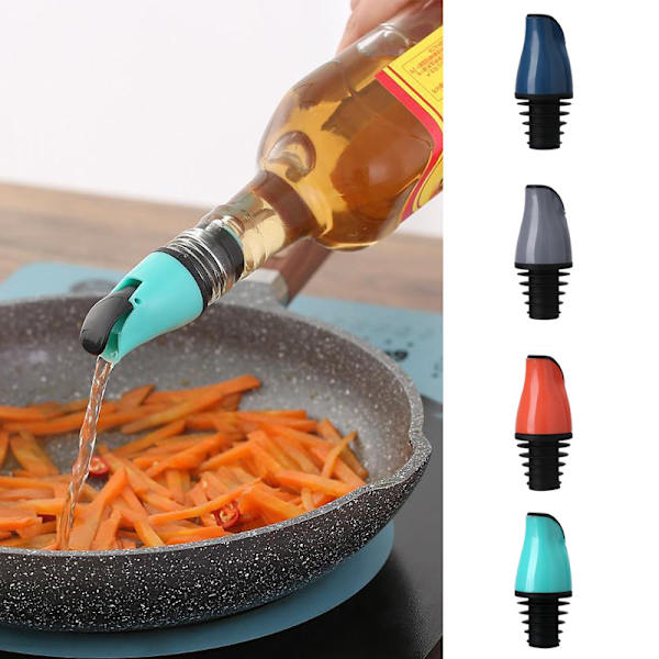 Cap propp silikon sojasås hällmunstycke dispenser kök kryddflaska tillbehör Light Blue