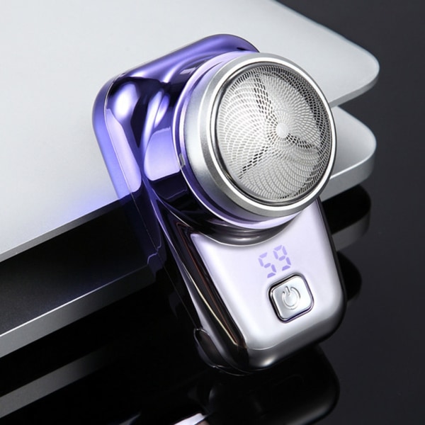 Elektrisk rakapparat för män Bärbar USB laddningsskäggtrimmer Digital Display Vattentät rakhyvel Grad blue Standard
