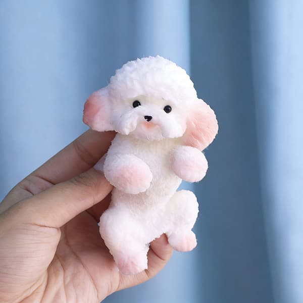 Mini håndlavede Squishys hundelegetøj søde Fidgets legetøj stressbolde til voksne sensorisk stresslegetøj B