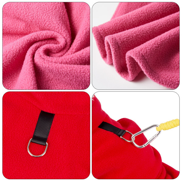 Vintermjuka fleecekläder för hundar för husdjur Tvättbara andningsbara husdjursoveraller för kattungar Pieces of red XS