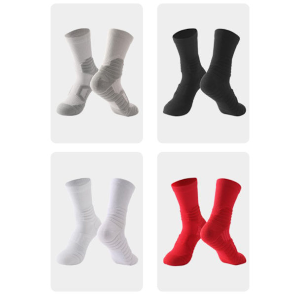 Athletic Cushioned Crew Moisture Control Strumpor för män Komfort för vandring Löpning Gray