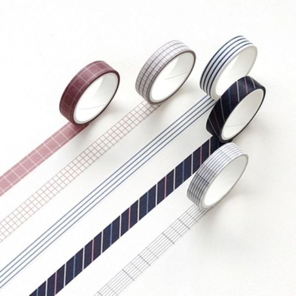 Washi Tape Scrapbooking Tillbehör Vacker självhäftande dekorativ tejp för presentförpackning anteckningsböcker A