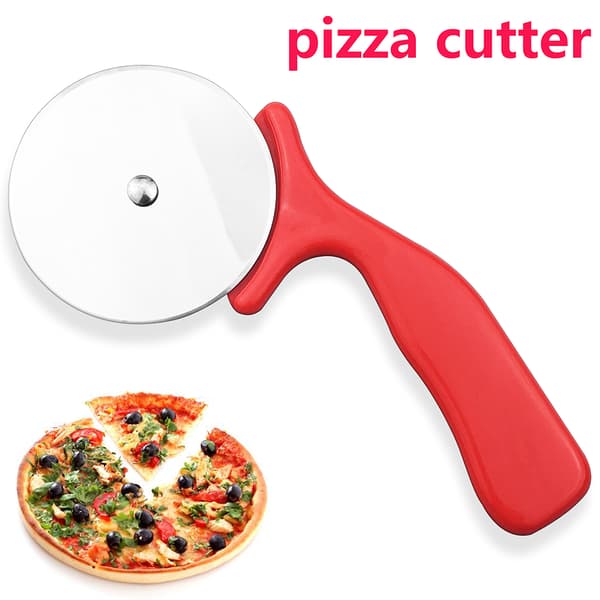 Premium rostfritt stål pizzaskärare pizzaskärare stark för hem kök Red