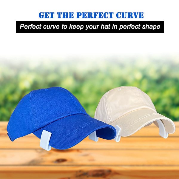 2st Hattbrättare med hattstorleksreduktionstejp Slitstark hård hatt brätteformande enhet för vuxen unisex hatt White 2PCs