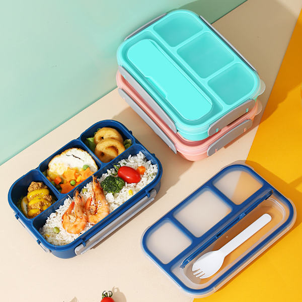 16-delad matlåda i plast Stor set för matförvaringslåda Köksmaterial Blue