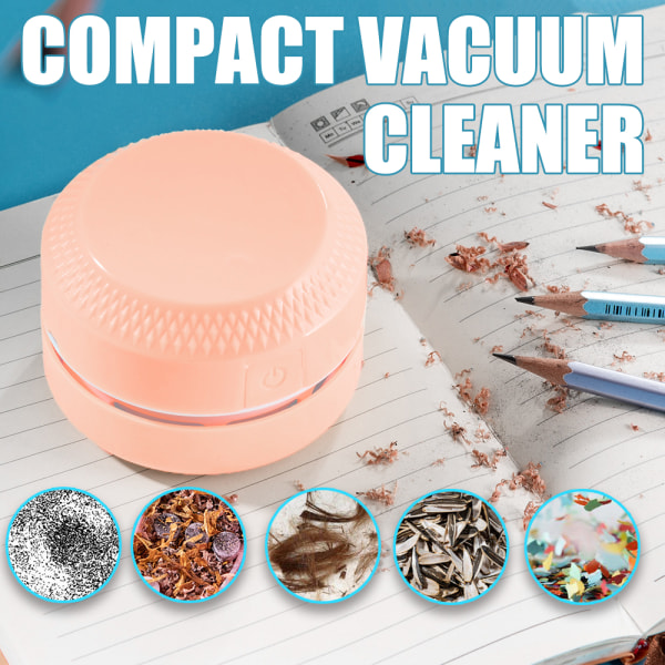 Mini Desktop Dammsugare Bärbar Multipurpose Automatisk Bordssopmaskin Pink