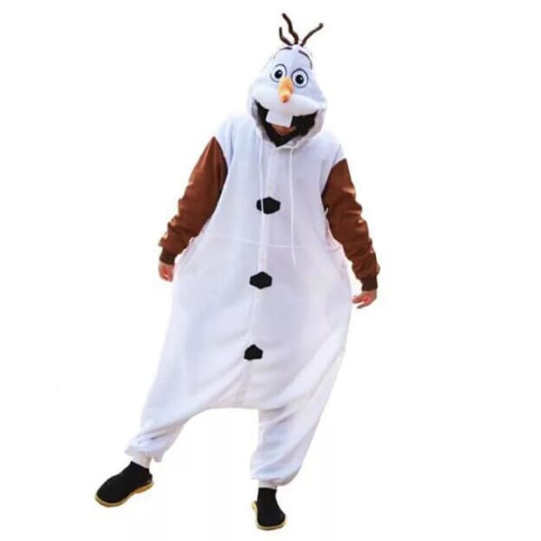 Olaf Shape Onesie Pyjamas Cosplay kostym för män och kvinnor Sovkläder One-Piece L