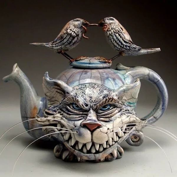 Handgjord konst tekanna Harts hantverk Animal Creative Hem Desktop Dekorativ Ornament Inflyttningspresent B