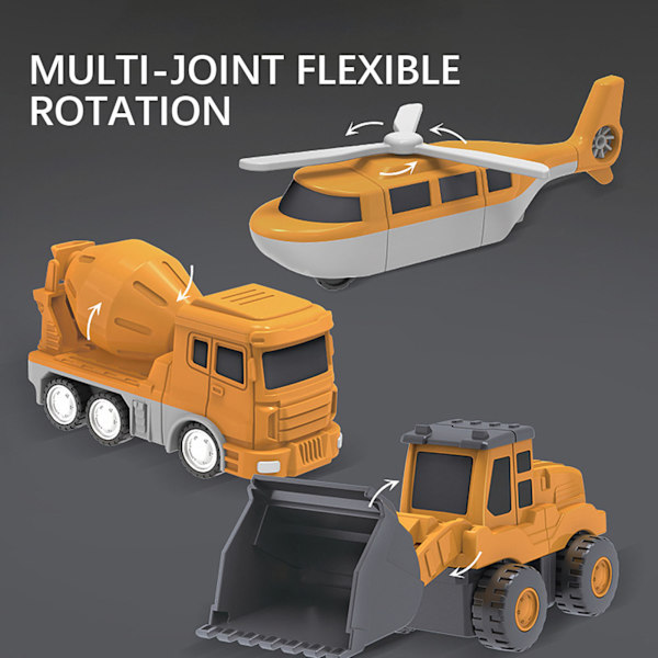 Magnetisk transformation Bilmonterade leksaker för barn Lätt att använda roliga billeksaker Födelsedag julklapp Project 8