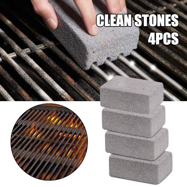 Grill Steg Rengöring Tegelblock 4st Grill Rengöring Tegel Avkalkning Rengöringssten för att ta bort fläckar BBQ Rengöring 3pcs
