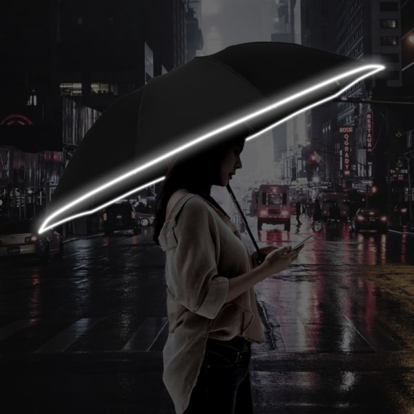 3 Vik Reverse Automatisk Regnparaply Bil Klart Paraply Regn Kvinnor Parasoll Paraply Black