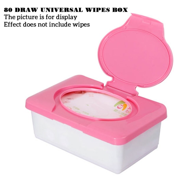 80 Wipe Wet Tissue Box Enkelt att använda Återanvändbart case för förvaring av vävnad Blue