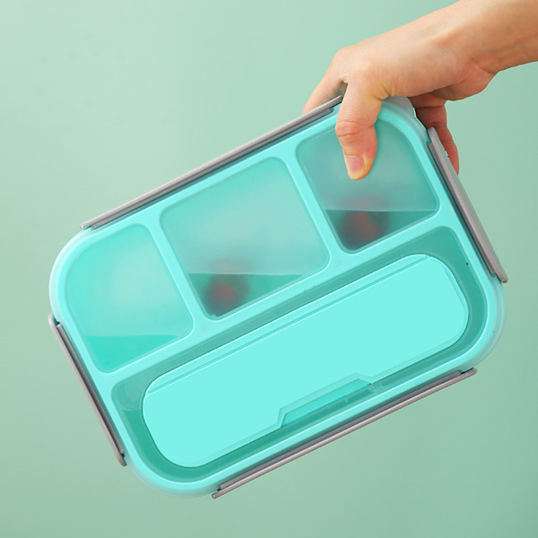 16-delad matlåda i plast Stor set för matförvaringslåda Köksmaterial Blue