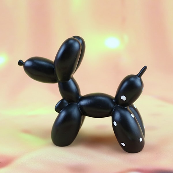 Ballonghund Hartsskulpturer Handgjorda valpstatyer Presenter Modern heminredning Kontorsprydnader Black