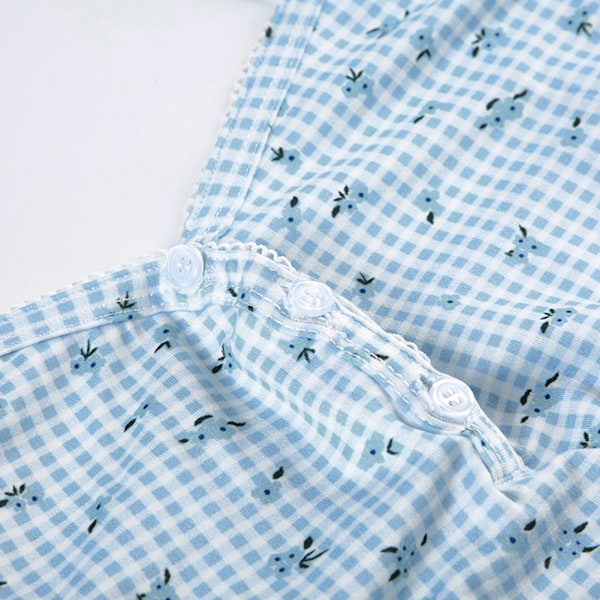 Blomstret Undertrøje Shorts Pyjamassæt Sødt Afslappet Cami-Shorts Sæt til Kvinder Super Blødt Åndbart Todelt Nattøj XL
