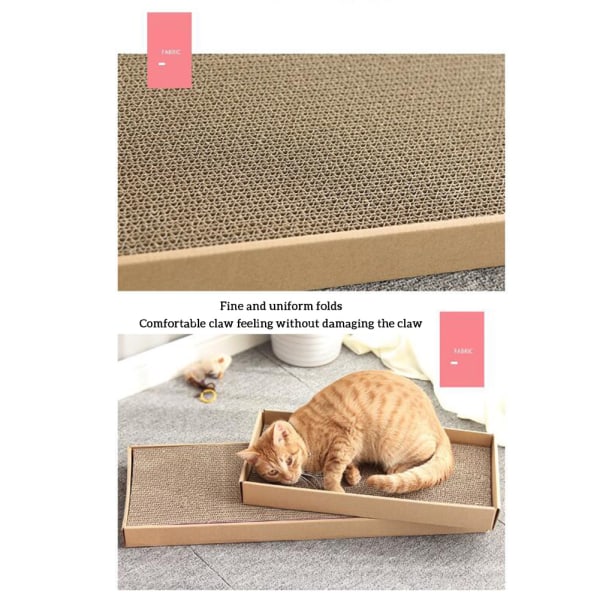 Enkel Cat Scratching Pad Anti-deformation Slitstark Cat Scratching Toy för hemmet Straight Plate Shape