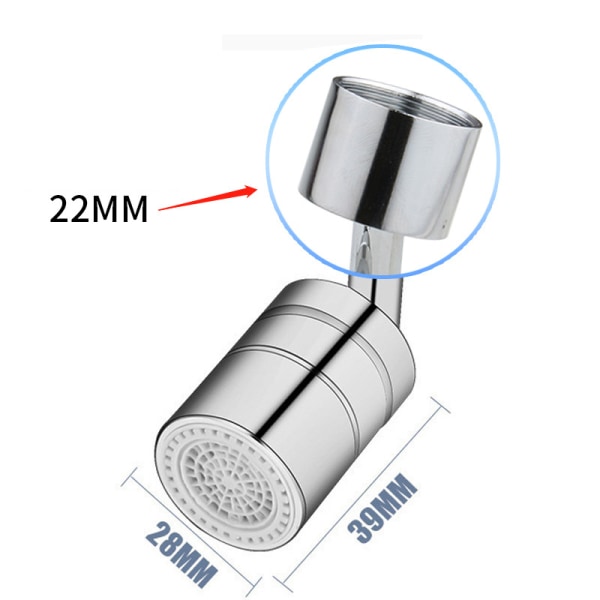 Vridbar universal Anti-stänk Handfat Kran Justerbar kranförlängare för hem kök badrum Enkel installation Second Gear Stainless Steel Joint